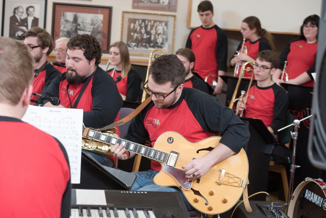 Ashland University Jazz Orchestra performing at the Eagles Nest